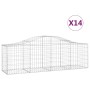 Gabionenkörbe 14 Stück Bogenform Eisen 200x50x60/80 cm von vidaXL, Töpfe und Pflanzgefäße - Ref: Foro24-3145610, Preis: 944,6...