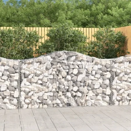 Gabion baskets 8 pcs arc shape iron 200x50x100/120cm by vidaXL, Pots and planters - Ref: Foro24-3145646, Price: 736,62 €, Dis...