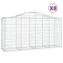 Cestas de gaviones 8 uds forma de arco hierro 200x50x100/120cm de vidaXL, Maceteros y jardineras - Ref: Foro24-3145646, Preci...