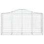 Gabion baskets 8 pcs arc shape iron 200x50x100/120cm by vidaXL, Pots and planters - Ref: Foro24-3145646, Price: 736,62 €, Dis...