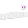Gabionenkörbe 9 Stück Bogenform Eisen 400x30x60/80 cm von vidaXL, Töpfe und Pflanzgefäße - Ref: Foro24-3145807, Preis: 980,60...