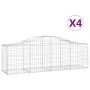 Gabion baskets 4 units arch shape iron 200x50x60/80 cm by vidaXL, Pots and planters - Ref: Foro24-3145600, Price: 264,46 €, D...