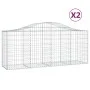 Cestas de gaviones 2 uds forma de arco hierro 200x50x80/100 cm by vidaXL, Pots and planters - Ref: Foro24-3145619, Price: 158...