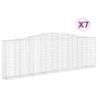 Gabion baskets 7 pcs arch shape iron 400x30x120/140 cm by vidaXL, Pots and planters - Ref: Foro24-3145844, Price: 1,00 €, Dis...