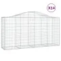 Gabion baskets 14 pcs arc shape iron 200x50x100/120cm by vidaXL, Pots and planters - Ref: Foro24-3145652, Price: 1,00 €, Disc...