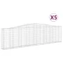 Gabion baskets 5 units, arched shape, iron, 400x30x100/120 cm by vidaXL, Pots and planters - Ref: Foro24-3145829, Price: 760,...