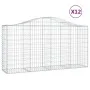 Gabion baskets 12 pcs iron arch shape 200x50x100/120 cm by vidaXL, Pots and planters - Ref: Foro24-3145650, Price: 1,00 €, Di...