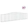 Gabion baskets 7 pcs arch shape iron 400x30x80/100 cm by vidaXL, Pots and planters - Ref: Foro24-3145818, Price: 905,44 €, Di...