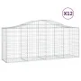 Gabion baskets 12 pcs arch shape iron 200x50x80/100 cm by vidaXL, Pots and planters - Ref: Foro24-3145629, Price: 954,06 €, D...