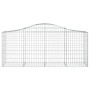 Gabion baskets 12 pcs arch shape iron 200x50x80/100 cm by vidaXL, Pots and planters - Ref: Foro24-3145629, Price: 965,97 €, D...