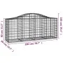 Gabion baskets 7 pcs arch shape iron 200x50x80/100 cm by vidaXL, Pots and planters - Ref: Foro24-3145624, Price: 568,34 €, Di...
