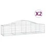 Gabion baskets 2 pcs arc shape iron 200x50x40/60 cm by vidaXL, Pots and planters - Ref: Foro24-3145577, Price: 116,55 €, Disc...