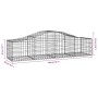 Gabion baskets 2 pcs arc shape iron 200x50x40/60 cm by vidaXL, Pots and planters - Ref: Foro24-3145577, Price: 117,21 €, Disc...