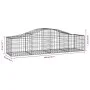 Gabion baskets 2 pcs arc shape iron 200x50x40/60 cm by vidaXL, Pots and planters - Ref: Foro24-3145577, Price: 116,55 €, Disc...