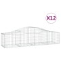 Gabionenkörbe 12 Stück Bogenform Eisen 200x50x40/60 cm von vidaXL, Töpfe und Pflanzgefäße - Ref: Foro24-3145587, Preis: 715,8...