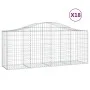 Gabion baskets 18 pcs arch shape iron 200x50x80/100 cm by vidaXL, Pots and planters - Ref: Foro24-3145633, Price: 1,00 €, Dis...