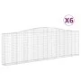 Cestas de gaviones 6 uds forma de arco hierro 400x30x120/140 cm de vidaXL, Maceteros y jardineras - Ref: Foro24-3145843, Prec...