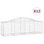 Gabionenkörbe 12 Stück Bogenform Eisen 200x50x60/80 cm von vidaXL, Töpfe und Pflanzgefäße - Ref: Foro24-3145608, Preis: 816,2...