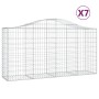 Gabionenkörbe 7 Stück Bogenform Eisen 200x50x100/120 cm von vidaXL, Töpfe und Pflanzgefäße - Ref: Foro24-3145645, Preis: 629,...