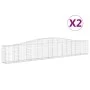 Gabion baskets 2 pcs arc shape iron 400x30x60/80 cm by vidaXL, Pots and planters - Ref: Foro24-3145800, Price: 214,36 €, Disc...