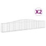 Gabionenkörbe 2 Stück bogenförmiges Eisen 400x30x60/80 cm von vidaXL, Töpfe und Pflanzgefäße - Ref: Foro24-3145800, Preis: 21...