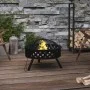 Brasero con atizador acero XXL 58 cm de vidaXL, Chimeneas - Ref: Foro24-360062, Precio: 118,68 €, Descuento: %