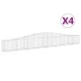 Gabion baskets 4 pcs arch shape iron 400x30x40/60 cm by vidaXL, Pots and planters - Ref: Foro24-3145789, Price: 361,45 €, Dis...