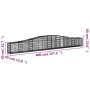 Gabion baskets 4 pcs arch shape iron 400x30x40/60 cm by vidaXL, Pots and planters - Ref: Foro24-3145789, Price: 366,09 €, Dis...