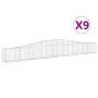Gabionenkörbe 9 Stück Bogenform Eisen 400x30x40/60 cm von vidaXL, Töpfe und Pflanzgefäße - Ref: Foro24-3145794, Preis: 857,89...