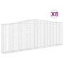 Gabion baskets 8 pcs arch shape iron 400x30x140/160 cm by vidaXL, Pots and planters - Ref: Foro24-3145858, Price: 1,00 €, Dis...