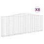 Gabion baskets 8 pcs arch shape iron 400x30x140/160 cm by vidaXL, Pots and planters - Ref: Foro24-3145858, Price: 1,00 €, Dis...