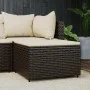 Garden footstool with brown synthetic rattan cushion by vidaXL, Outdoor ottomans - Ref: Foro24-319756, Price: 35,22 €, Discou...