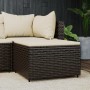 Gartenhocker mit braunem synthetischem Rattankissen von vidaXL, Hocker für den Außenbereich - Ref: Foro24-319756, Preis: 37,1...