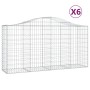 Gabionenkörbe 6 Stück Bogenform Eisen 200x50x100/120 cm von vidaXL, Töpfe und Pflanzgefäße - Ref: Foro24-3145644, Preis: 552,...