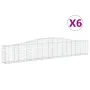 Gabion baskets 6 pcs arch shape iron 400x30x60/80 cm by vidaXL, Pots and planters - Ref: Foro24-3145804, Price: 647,99 €, Dis...