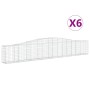 Gabionenkörbe 6 Stück Bogenform Eisen 400x30x60/80 cm von vidaXL, Töpfe und Pflanzgefäße - Ref: Foro24-3145804, Preis: 655,57...