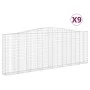 Gabion baskets 9 pcs arch shape iron 400x30x140/160 cm by vidaXL, Pots and planters - Ref: Foro24-3145859, Price: 1,00 €, Dis...