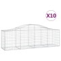 Gabionenkörbe 10 Stück Bogenform Eisen 200x50x60/80 cm von vidaXL, Töpfe und Pflanzgefäße - Ref: Foro24-3145606, Preis: 669,2...