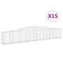 Gabionenkörbe 15 Stück Bogenform Eisen 400x30x60/80 cm von vidaXL, Töpfe und Pflanzgefäße - Ref: Foro24-3145809, Preis: 1,00 ...