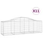 Gabionenkörbe 11 Stück Bogenform Eisen 200x50x60/80 cm von vidaXL, Töpfe und Pflanzgefäße - Ref: Foro24-3145607, Preis: 770,8...