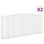 Gabionenkörbe 2 Stück Bogenform Eisen 400x30x160/180 cm von vidaXL, Töpfe und Pflanzgefäße - Ref: Foro24-3145865, Preis: 431,...
