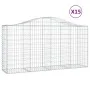 Gabion baskets 15 pcs arc shape iron 200x50x100/120cm by vidaXL, Pots and planters - Ref: Foro24-3145653, Price: 1,00 €, Disc...