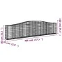 Gabion baskets 4 units arch shape iron 400x30x80/100 cm by vidaXL, Pots and planters - Ref: Foro24-3145815, Price: 530,75 €, ...
