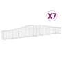 Gabion baskets 7 pcs arch shape iron 400x30x40/60 cm by vidaXL, Pots and planters - Ref: Foro24-3145792, Price: 644,72 €, Dis...