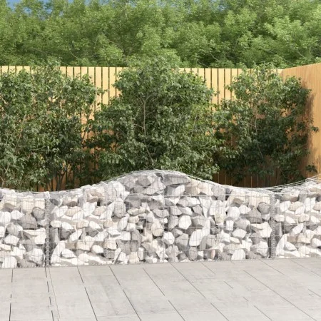 Gabion baskets 15 pcs arch shape iron 200x50x60/80 cm by vidaXL, Pots and planters - Ref: Foro24-3145611, Price: 990,11 €, Di...
