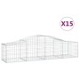 Gabionenkörbe 15 Stk. Bogenform Eisen 200x50x40/60 cm von vidaXL, Töpfe und Pflanzgefäße - Ref: Foro24-3145590, Preis: 916,01...