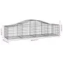 Gabionenkörbe 15 Stk. Bogenform Eisen 200x50x40/60 cm von vidaXL, Töpfe und Pflanzgefäße - Ref: Foro24-3145590, Preis: 913,43...