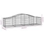 Gabionenkörbe 15 Stk. Bogenform Eisen 200x50x40/60 cm von vidaXL, Töpfe und Pflanzgefäße - Ref: Foro24-3145590, Preis: 916,01...
