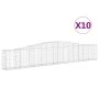 Gabion baskets 10 units arch shape iron 400x30x60/80 cm by vidaXL, Pots and planters - Ref: Foro24-3145808, Price: 1,00 €, Di...