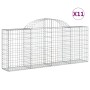 Gabion baskets 11 pcs arch shape iron 200x30x80/100 cm by vidaXL, Pots and planters - Ref: Foro24-3146098, Price: 668,21 €, D...
